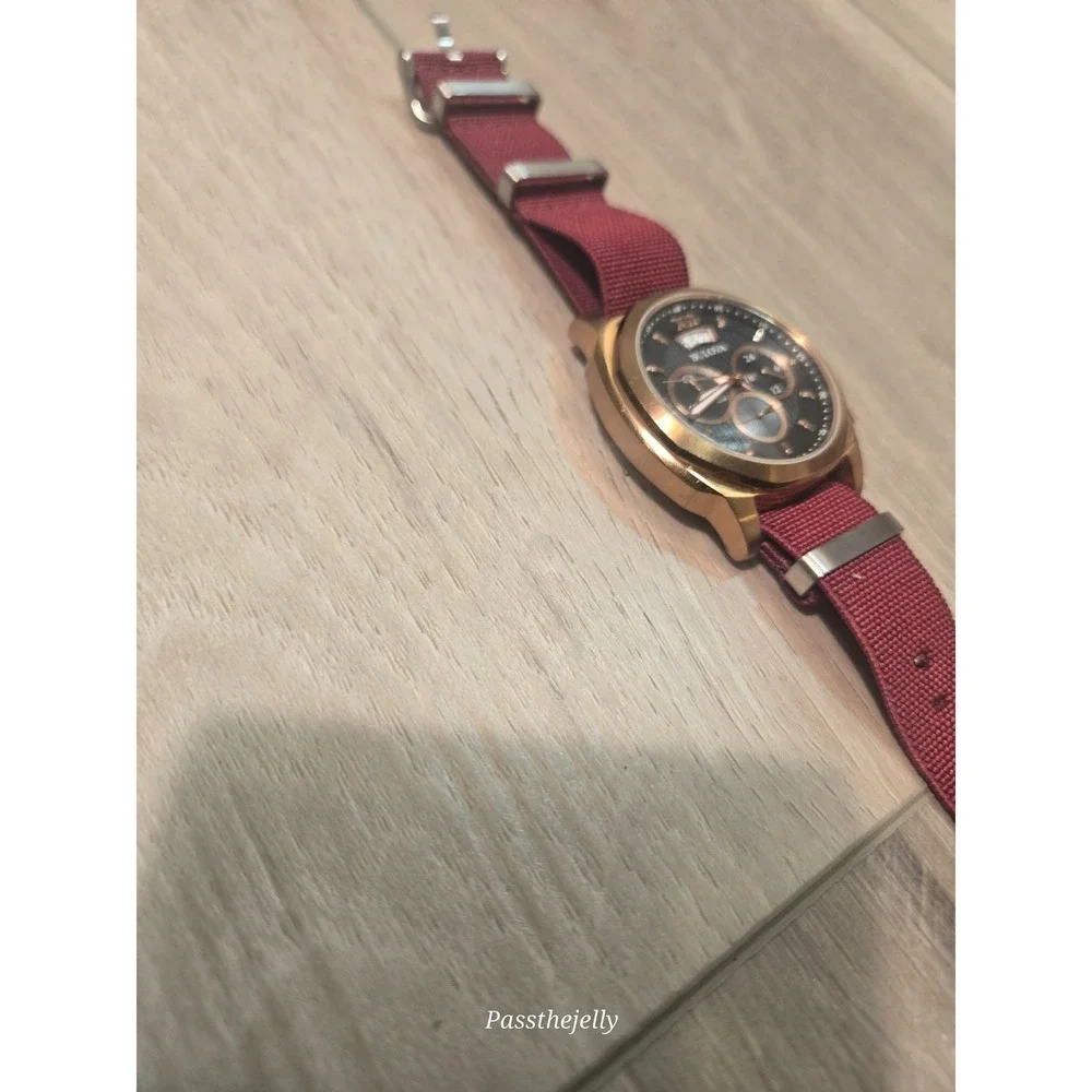 Bulova Watch Mens Classic 97B136 Chronograph Rose Gold Tone Quartz Date 43mm